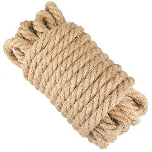 KINGLAKE 12mm Corde Jute,10M Corde Chanvre, Corde de Jardin en Chanvre,Ficelle de Chanvre pour Jardin, Bricolage, D&eacute;coration (JH Gardening, neuf)