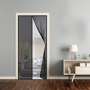 WEIZON Moustiquaire Porte Fenetre Magnetique,80 x 205 cm,Aimantée de Porte Rideau Anti-Moustique Idéal pour Porte de Balcon,terrasse,Couloirs,Empêche Les Moustiques(Noir) (Weizon Specialty Store, neuf)