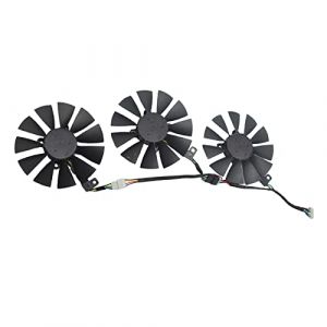 MagiDeal 3X Nouvel Ordinateur 87mm 4-Pin Carte Graphique Ventilateur de Refroidissement pour ASUS Strix GTX 980ti GTX 1070 RX 480 (Grand Plaisir 360, neuf)