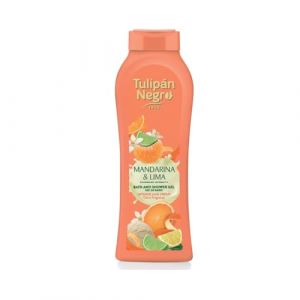 Tulipe noire, Gel douche, Mandarine et Citron vert, 650 ml, hydratation profonde avec parfum d'agrumes intense, fra&icirc;cheur longue dur&eacute;e, soin quotidien revitalisant pour tous les types de peau (EUROPRIME, neuf)