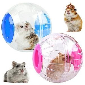INHEMING 2 Piéces Boule d'exercice de Hamster, Hamster Fitness Ball,Boule Gym pour Hamsters,Ballon de Jouet de Gerbille en Plastique,Balle de Course Autour du Petit Animal de Compagnie,Ø 12cm (INHEMi, neuf)