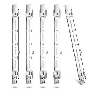 Luxvista Halog&egrave;ne r7s ampoules lin&eacute;aires 118mm 160w dimmable, ampoules halog&egrave;nes lin&eacute;aires 118mm r7s type J j118 r7s ampoules halog&egrave;nes de s&eacute;curit&eacute; Flood blanc chaud 2700k, pack de 5 (WILMAXY CHAMON LTD-EU, neuf)