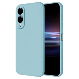 HONLEN Coque pour Samsung Galaxy S25 Edge Protection &Eacute;tui, (6.7" inches) Liquide TPU Silicone Case Anti Rayures Ultra Mince Souple Cover en Silicone Bleu Clair (HONLEN, neuf)