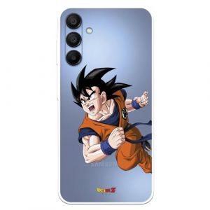 Coque compatible avec Samsung Galaxy A15 5G Officielle Dragon Ball Goku Guerrier pour prot&eacute;ger votre t&eacute;l&eacute;phone portable Coque en silicone transparente souple sous licence officielle Dragon Ball (La Casa de Las Carcasas, neuf)