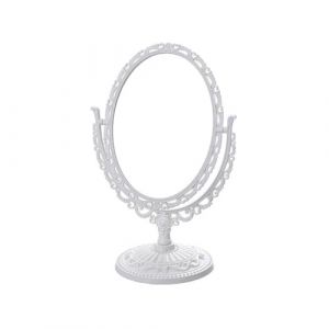 Zambuph Miroir de maquillage avec support de support Miroirs double face style vintage Pivotant Dressing Cosmétiques Cadeaux Outils maquillage, Ovale Beige (WeiShengXunEnShan, neuf)