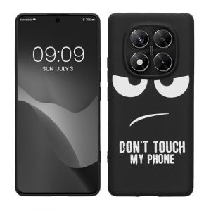 kwmobile Coque pour Smartphone Compatible avec Xiaomi Redmi Note 14 Pro 4G - Housse de t&eacute;l&eacute;phone en Silicone Blanc-Noir (SX-Commerce, neuf)