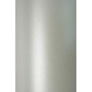 Netuno 10x carton argent nacré 300g A4 210x297mm Sirio Pearl Platinum papier décoratif de haute qualité pour invitations cartes de vœux scrapbooking bricolage billets d'entrée marque-places DIY (netuno, neuf)