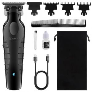 KEMEI 2299 Tondeuse à cheveux professionnelle pour homme, tondeuse de barbier sans fil, tondeuse électrique sans fil, tondeuse à lame en T sans fil, rechargeable pour la famille et les barbiers (TANGYE, neuf)