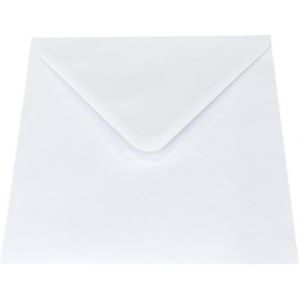 DJP Lot de 25 enveloppes carrées Blanc uni 210 x 210 mm 100 g/m² (Dustpic Ltd, neuf)