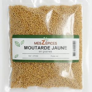Moutarde jaune en graines - Sachet de 100 g (MesZépices, neuf)