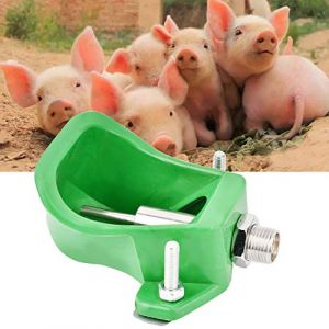 UPALDHOU Abreuvoir &agrave; T&eacute;tine, Bol D'eau Durable pour Animaux de Ferme, &eacute;conomise de L'eau et des Efforts pour les Porcs et les Moutons, en Plastique Vert (Ouxiubo, neuf)