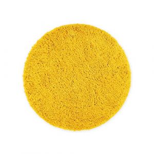 WohnDirect Tapis de Bain Rond Jaune - &Oslash; 56 cm - pour cr&eacute;er Un Set de Tapis de Bain - Antid&eacute;rapant, Absorbant et Doux (WohnDirect, neuf)