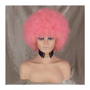 Perruques pour femmes Perruques afro for femmes noires perruques afro crépues courtes bouclées rebondissantes énormes perruques bouffantes moelleuses synthétiques de qualité supérieure for le cosplay (mengliouzhou, neuf)