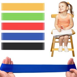 5 Pièces Bande de Chaise Extensible pour Enfants, Bandes de Chaise Colorées Fidget Sangles de Siège Flexibles, Sensory Seat Sangles Extensibles Flexibles Yoga Sangle Stress-relieving Toys pour Autisme (ROBFLOR MARKET CARS, neuf)