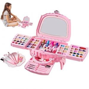 Kit de Maquillage pour,Coffret Cosmétique Fille | Maquillage Lavable Sécurité Jeu Déguisement Fête Activités 3-12 Ans (Kbsin212, neuf)
