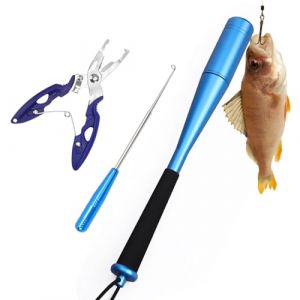 SCBOY 3 Sets Accessoires P&ecirc;che Assommoir &Agrave; Poissons 24,5 Cm Pince &Agrave; P&ecirc;che D&eacute;gorgeoir en Aluminium &Eacute;tourdisseur &Agrave; Poissons pour D&eacute;butants Outil De P&ecirc;che &Agrave; La Truite en Plein Air (Bleu) (huanyangdianzi, neuf)