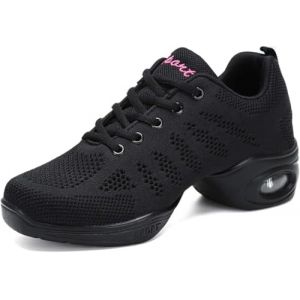 Chaussures de Danse Femme Adulte Style Quatre Saisons en Maille Respirante Coussin d'air Fond Souple Tendance Sports Loisirs Jazz Hip hop Danse carr&eacute;e Danse Moderne Marin Chaussures de Danse (xieqiaohui, neuf)