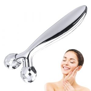 Appareil de Massage du Visage 3D, Rouleau de Massage Rotatif à 360°,Visage Levage Raffermissement de La Peau Massage Rouleaux, pour Lifting du Visage, Modelage, Raffermissement, Anti-rides (Nodcows-EU, neuf)