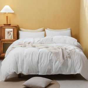 WYFKYMXX Housse de Couette imperméable Doux et Confortable Protège Couette imperméable hypoallergénique étanche Waterproof Duvet Protector (Blanc, 260 x 240 cm) (SAJYSM, neuf)