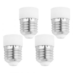 Douille Adaptateur E27 vers E14, Adaptateurs de Conversion pour Passer de E27 à E14, AC 220-240V, Douille Plastique pour Recycler l’Ampoule Petite Culot E14, lot de 4 (Akynite FR, neuf)