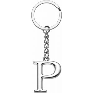 LUODAN Cadeau Femme Homme Porte-cl&eacute;s, Argent A-Z 26 lettre initiale pendentif porte-cl&eacute;s-Cadeaux S&oelig;urs Amiti&eacute; Coll&egrave;gue Papa Marraine Parrain id&eacute;es Cadeaux Meilleur Ami Anniversaire (P) (hangzhoujiaranzhuangshicailiaoyouxiangongsi, neuf)