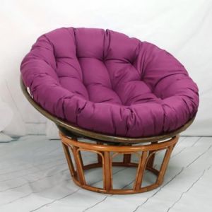 Tielag Coussin Rond &Eacute;pais pour Fauteuil Papasan, Suspendu, Pivotant, en Panier - Chaise de Balcon, Violet, 60 x 60 cm (Tielag, neuf)