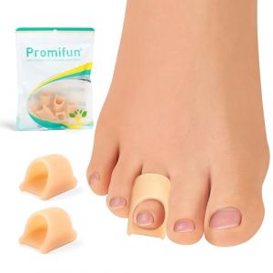 Promifun Correcteur d'orteil pour femmes - Redresseur d'orteil en gel souple - R&eacute;aligne les orteils courb&eacute;s, courb&eacute;s, croches, griffes, oignons, orteils en marteau（6 Count, Medium, Beige） (Promifun EU, neuf)