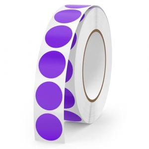 YIKIADA Lot de 1000 pastilles autocollantes rondes &eacute;tanches Violet 13 mm (YIJIADA, neuf)