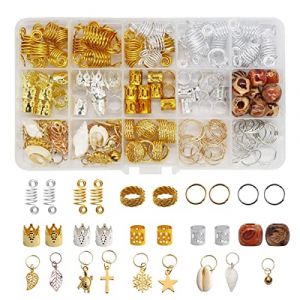 BELLIFFY 158pièces Accessoires Dreadlocks Anneaux Et Manches Pour Tresses Pour Outils De Décoration Capillaire Et Faciles à Installer Retirer (Hunation, neuf)