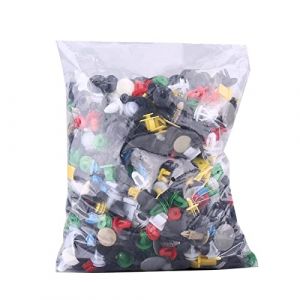 1000 pcs Rivet Clips Plastique - Rivet Plastique Fixation de Protection, Voiture Clips de retenue Compatible Garnitures Portes/Pare-chocs (Esenyan, neuf)