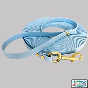 Longe en 9 mm en laiton beta-biothane – 25 couleurs et 8 Longueurs avec dragonne et mousqueton (bio-leine, neuf)