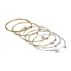 Teksome Cordes de Guitare &ndash; Cordes de Guitare Classique, 6 Cordes de Rechange pour Guitare Folk, pi&egrave;ces de Rechange pour Guitare Acoustique en Bois d&eacute;butants (tangzkc, neuf)
