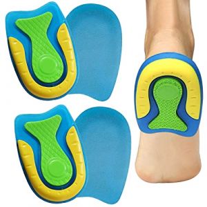 2 Paires de Talonnettes en Gel de Silicone, Talonnette Epine Calcaneenne Gel Grandissante Orthopédique Taille S pour Fasciite Plantaire, Douleurs au Talon d'Achille (TsLinc, neuf)