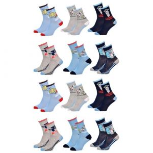 OZABI - Chaussettes Garçon Licence PACK DE 12 PAIRES SURPRISE (FR/ES, Numérique, 27, 30, Taille normale, Pack 12 LAPINS CRETINS) (OZABI Market, neuf)
