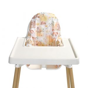 Nibble and Rest Housse de chaise haute, compatible avec IKEA Antilop pour chaise haute IKEA, accessoire de chaise haute anti-taches et facile à nettoyer (coussin non inclus) (animaux de la forêt) (Nibble and Rest, neuf)