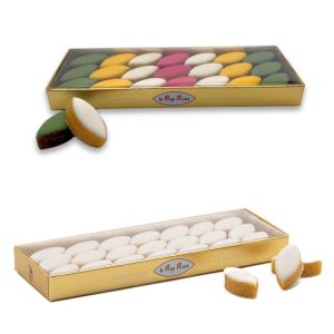LE ROY REN&Eacute; Epicerie Fine - 21 petits Calissons d&rsquo;Aix R&eacute;glette Or 125g : (Aux fruits + Nature : soit 2 r&eacute;glettes de 125g) (✅FR GRENADINE BOUTIQUE✅, neuf)