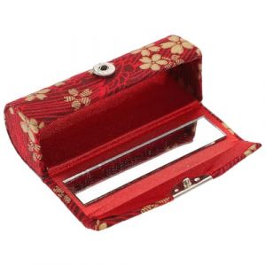 Toyvian &Eacute;tui &agrave; Rouge &agrave; L&egrave;vres Individuel Rouge Vague Petit Organisateur Compact Miroir Int&eacute;gr&eacute; Portable et L&eacute;ger Adapt&eacute; aux Tubes Standards pour Usage Quotidien et Voyage (TXINNG, neuf)