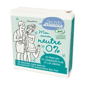 Secrets de Provence Savon neutre 0% parfum-conservateur-colorant 100g (Alguoa - Cosm&eacute;tiques Bio, neuf)