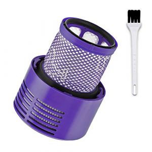 Queta Filtre Lavable pour Aspirateur Dyson S&eacute;rie V10 SV12 avec Brosse de Nettoyage - Filtre de Rechange (Ub.r Riga, neuf)