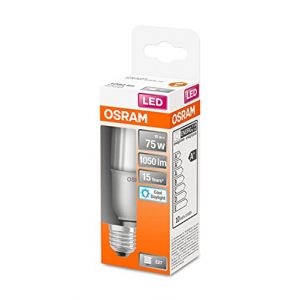 OSRAM LED Star Classic STICK, ampoule LED givr&eacute;e en forme de b&acirc;ton pour culot E27, blanc lumi&egrave;re du jour (6500K), 1050 lumens, en remplacement des ampoules classiques 75W, pack de 4 (Elerez, neuf)