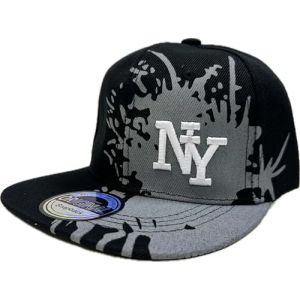 J26 Casquette de baseball américaine pour enfant - Casquette de baseball - Pour enfant, NY Splash Black, taille unique (JameStyle26, neuf)