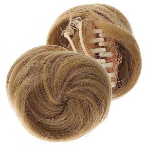 VALICLUD 2Pcs Perruque Bandeau Cheveux Chignon Postiches Pour Femmes Chignon Pour Cheveux Chignon Postiche Chignon Accessoires Cheveux Faux Chignon Faux Chignon Jaune Haute Température Fil (Cedongh, neuf)