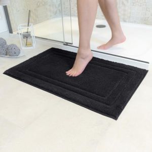 Decomira Tapis de Bain Antid&eacute;rapant | Super Absorbant et Lavable en Machine | pour la Salle de Bain, Douche, Baignoire ou comme Tapis WC | Noir - 70x120 cm (LIMODI GmbH, neuf)