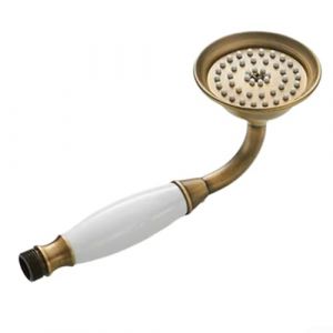 Pommeau De Douche R&eacute;tro En Laiton Avec Fonction &Eacute;conomie D'eau, Haute Pression Et Anticalcaire Luxueux Et &Eacute;l&eacute;gant Pour La Salle De Bain Ou La Salle D'eau (antique) (Allquebst, neuf)