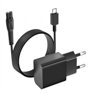 5V Chargeur USB C Compatible avec Philips Norelco 3000 3000x 5000 5000x i9000 S&eacute;rie OneBlade QP2734 QP2724 QP2824 QP2834 QP4631 Tondeuse One Blade Philipp, Adaptateur Secteur pour Rasoir (BENSN Direct, neuf)
