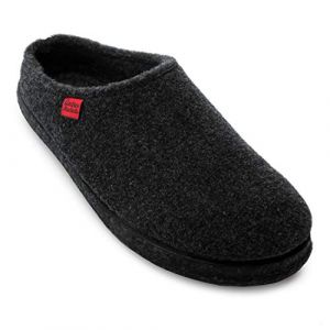 Andrés Machado - Chaussons pour homme et femme pour l´hiver - Slippers - AM001 – Tissu et doublure en laine – Semelle de marche en caoutchouc - Noir, EU 41 (Andrés Machado, neuf)