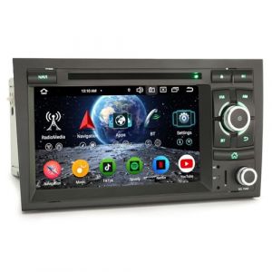 Erisin 8-Core 4GO+64GO Android 14 Autoradio pour Audi A4 S4 RS4 8E B9 B7 Seat Exeo 7" GPS DVD Stéréo Dab+ IPS Écran Tactile sans Fil CarPlay Android Auto Bluetooth 5.0 Canbus WiFi 4G DSP TPMS OBD2 (ErisinofficialDVD, neuf)