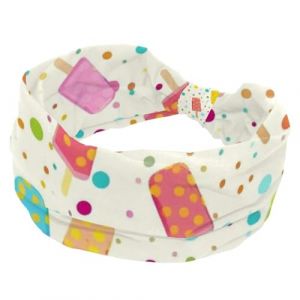 Lot de 1 bandeau élastique antidérapant pour femme, bandeau en tissu doux pour entraînement, yoga, accessoires pour cheveux, pastèque, crème glacée (GRBXVHD, neuf)