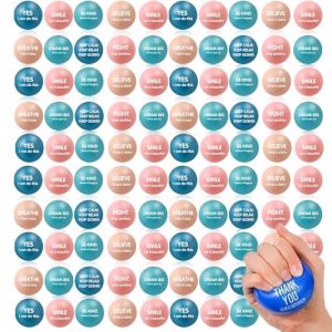 30 Balles Anti-Stress Inspirantes BallesAnti-Stress Color&eacute;es &agrave; Presser avec Citations Motivantes Boule d'Anxi&eacute;t&eacute; Inspirante Balles Anti-Stress de Motivation pour Exercice de Main Anti-Col&egrave;re 5cm (NEWLOVE, neuf)