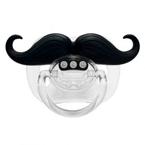komsoup Sucette Moustache - Sucettes à Moustache orthodontiques drôles pour Tout-Petits pour bébés,Sucette Moustache, Dents Binky, Sucettes Cadeaux pour Garçons et Filles (Komsoup, neuf)